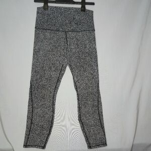 Lululemon Wunder Under High Rise Crop Luxtreme Black/gray Size 10